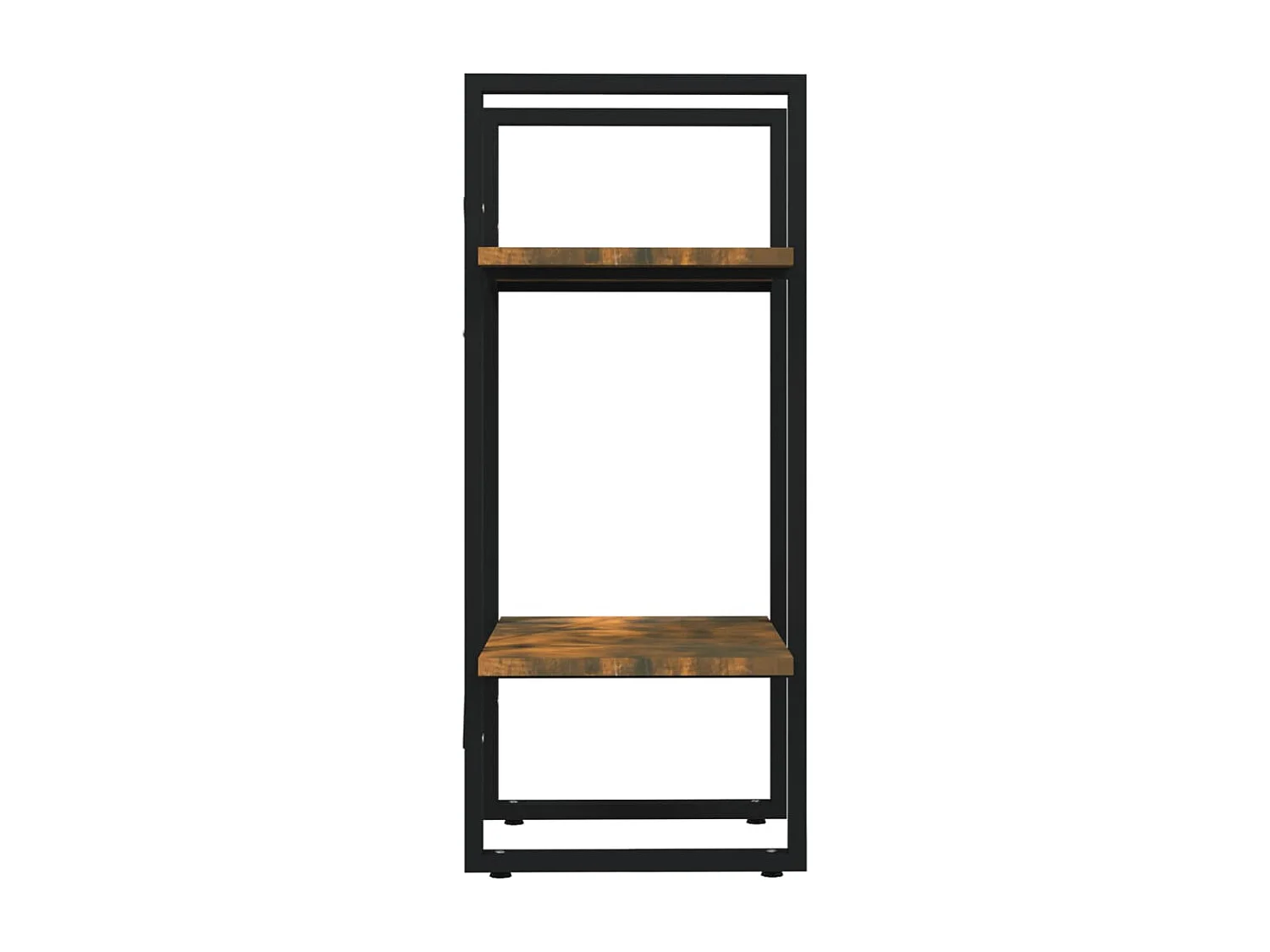 Bibliothèque 2 niveaux Chêne fumé 40x30x70 cm Bois d'ingénierie