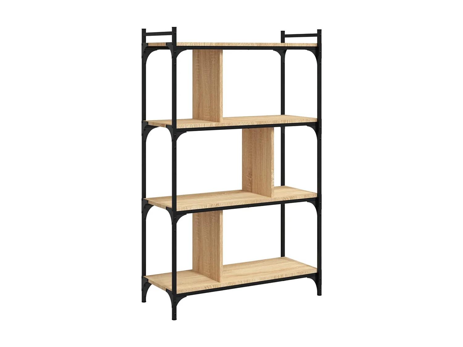 Bibliothèque à 4 niveaux chêne sonoma 76x32x123 cm