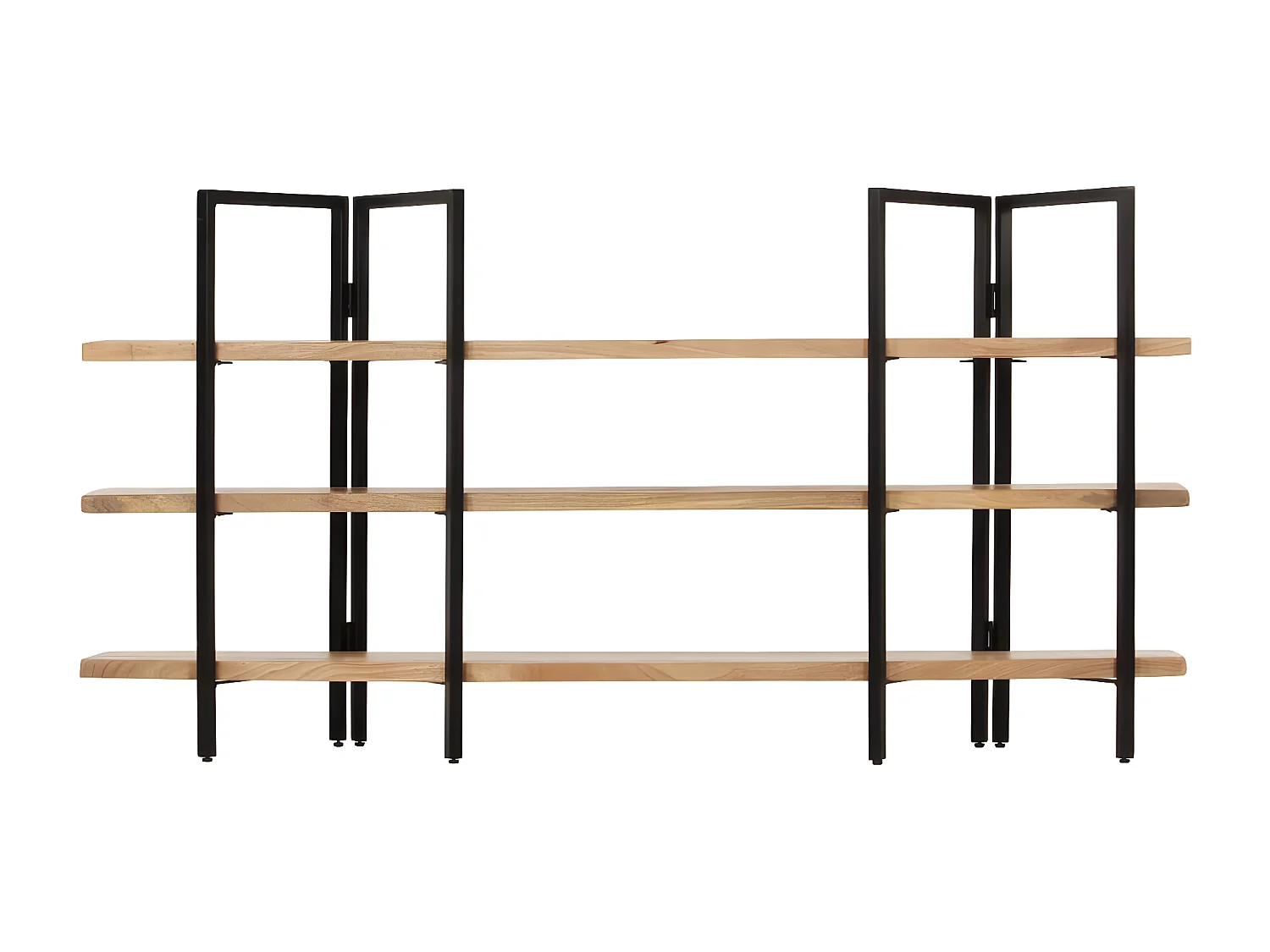 Boekenkastukkenmet 3 schappen 160x31x80 cm massief mangohout