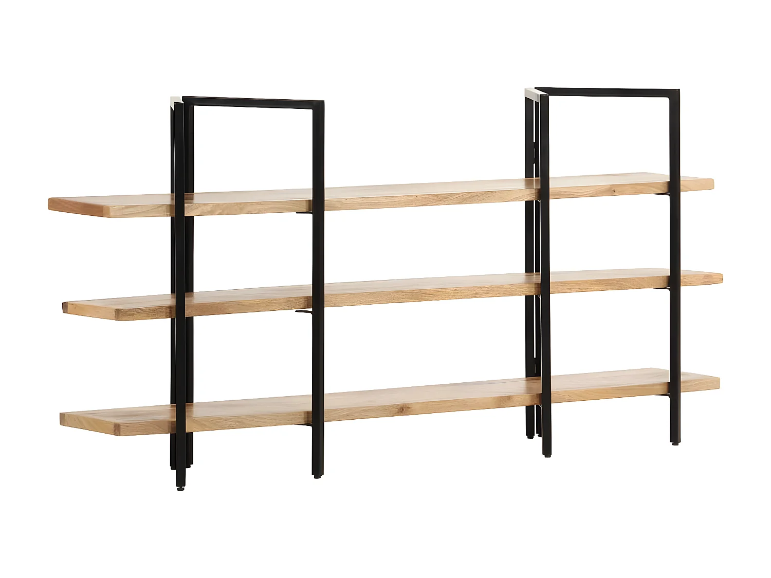 Boekenkastukkenmet 3 schappen 160x31x80 cm massief mangohout