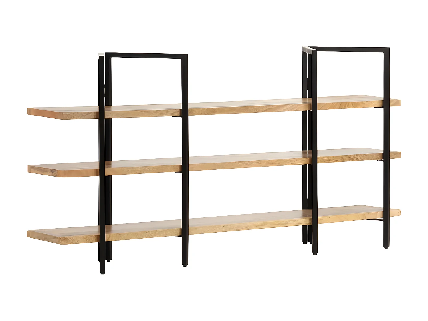 Boekenkastukkenmet 3 schappen 160x31x80 cm massief mangohout