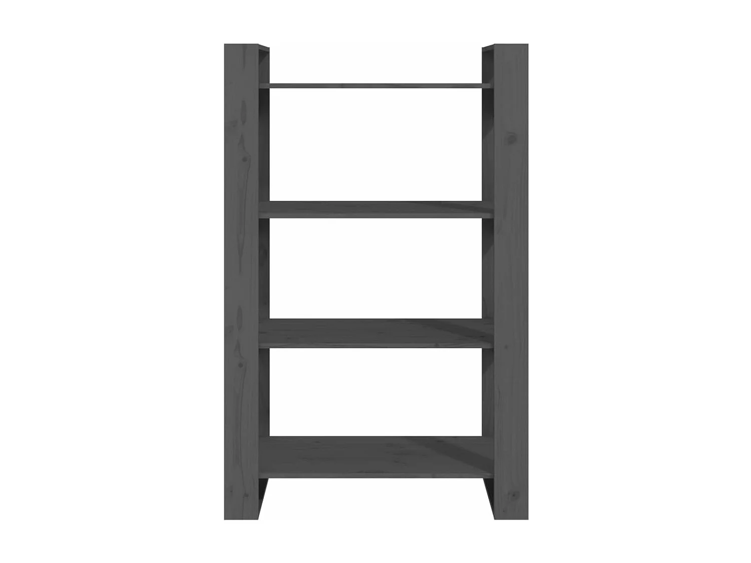 Bibliothèque/Séparateur de pièce Gris 80x35x125 cm Pin solide