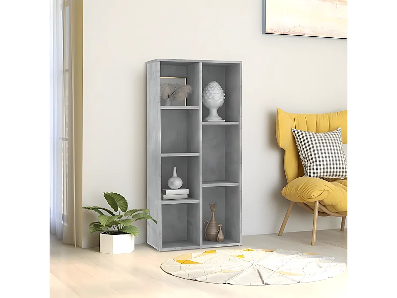 Estante 50x25x106 cm derivados de madeira cinzento cimento