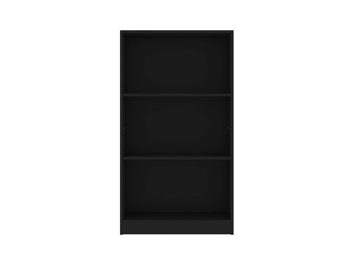 Bibliothèque 3 niveaux Noir 60x24x109 cm Bois d'ingénierie