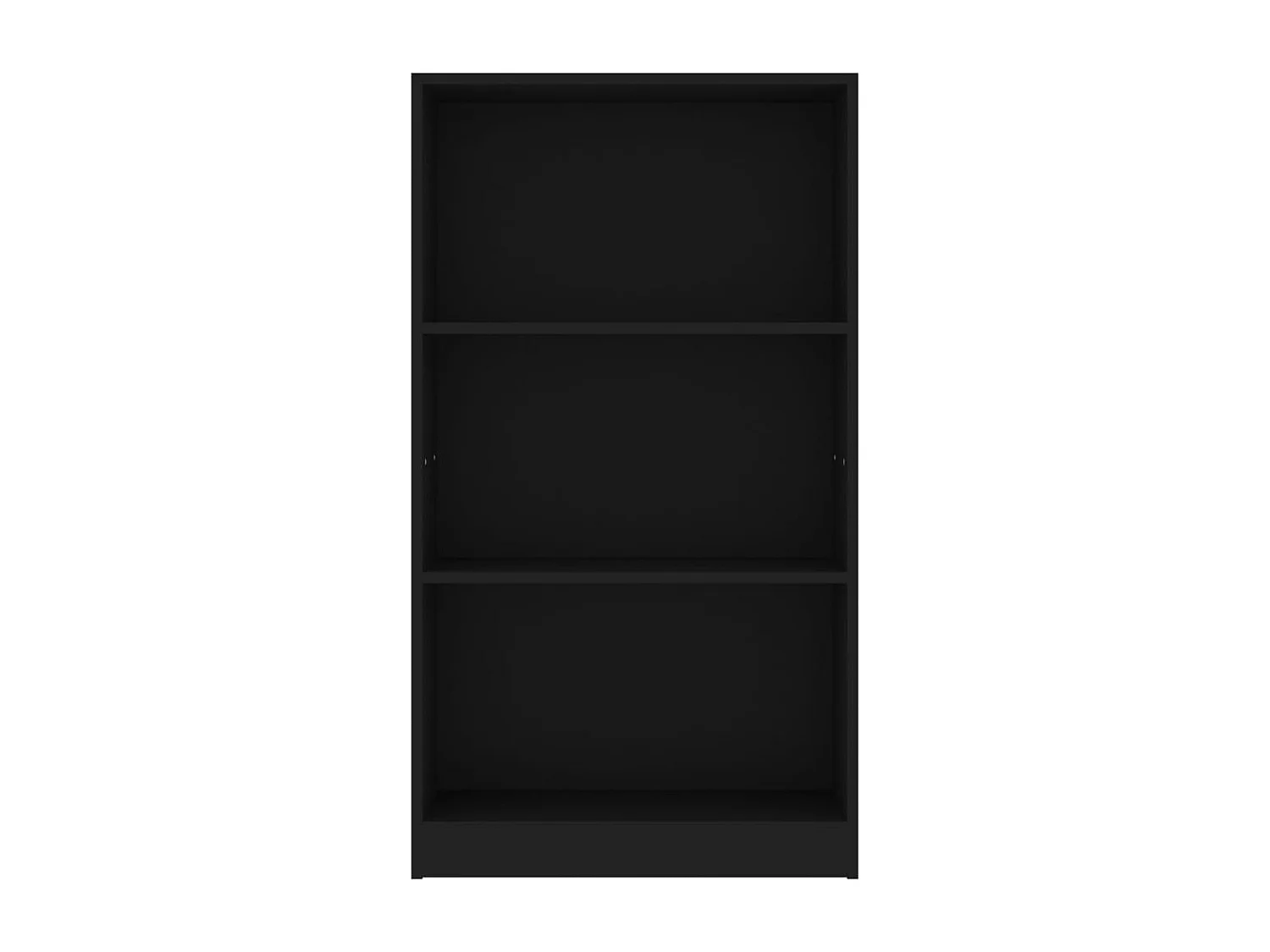 Bibliothèque 3 niveaux Noir 60x24x109 cm Bois d'ingénierie