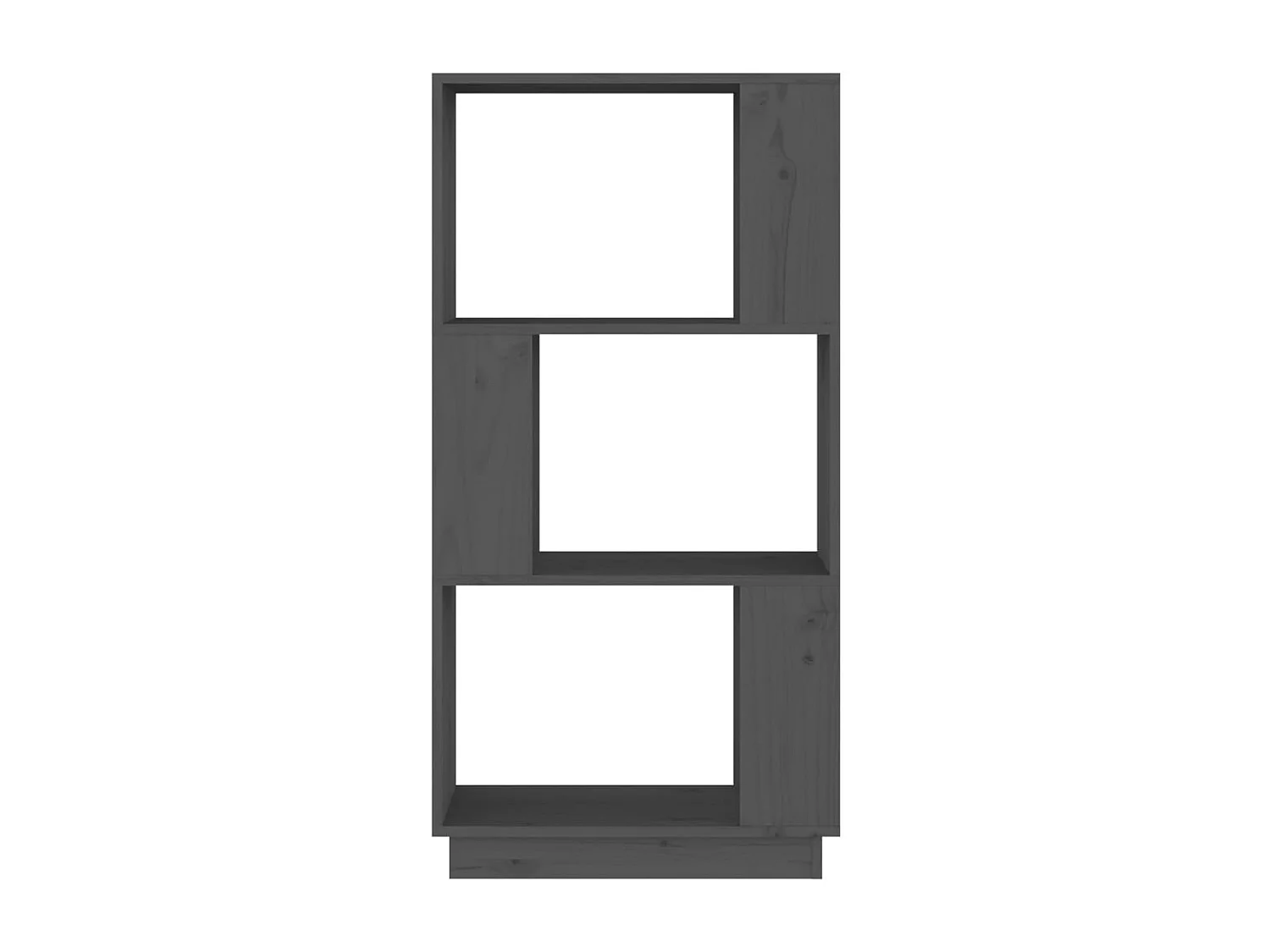 Bibliothèque/Séparateur de pièce Gris 51x25x101 cm Pin solide