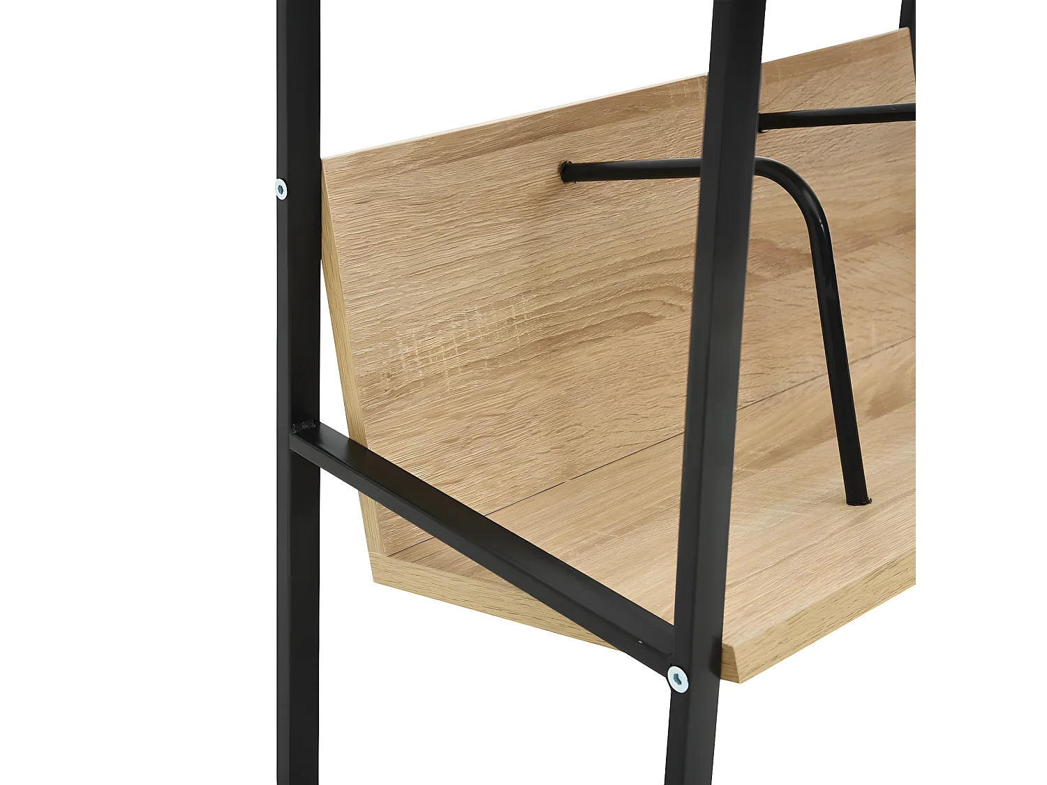 Bibliothèque 2 niveaux Noir et chêne 52x28x59 cm Aggloméré