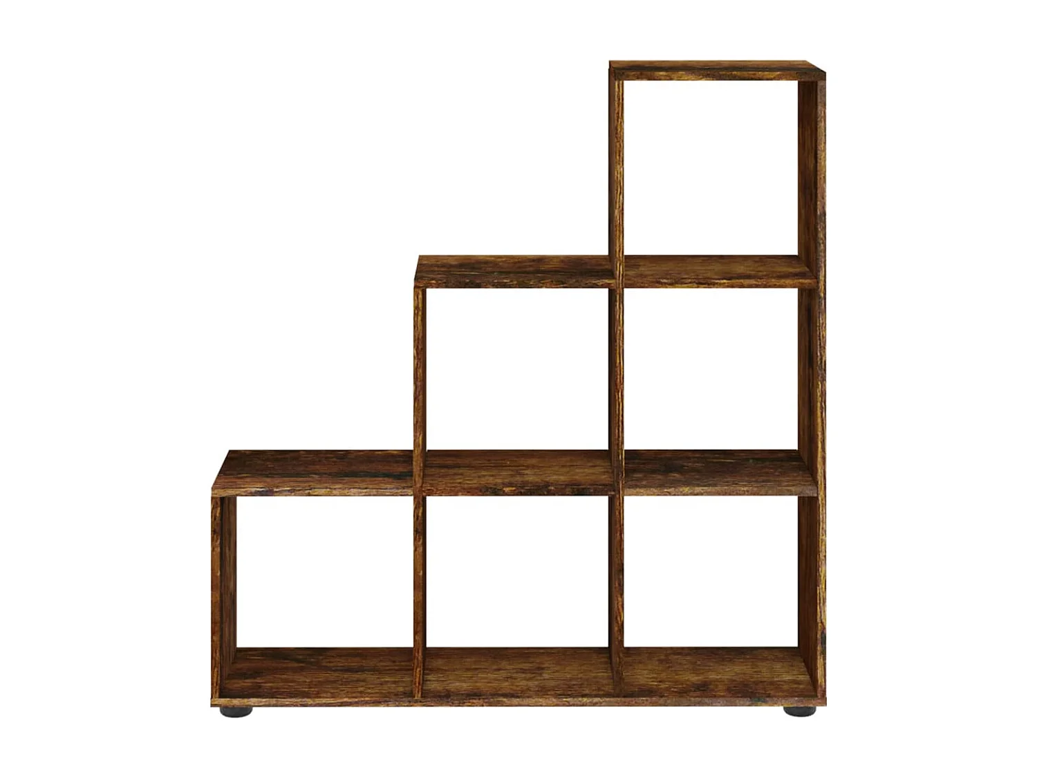 Estantería forma de escalera madera contrachapada roble ahumado