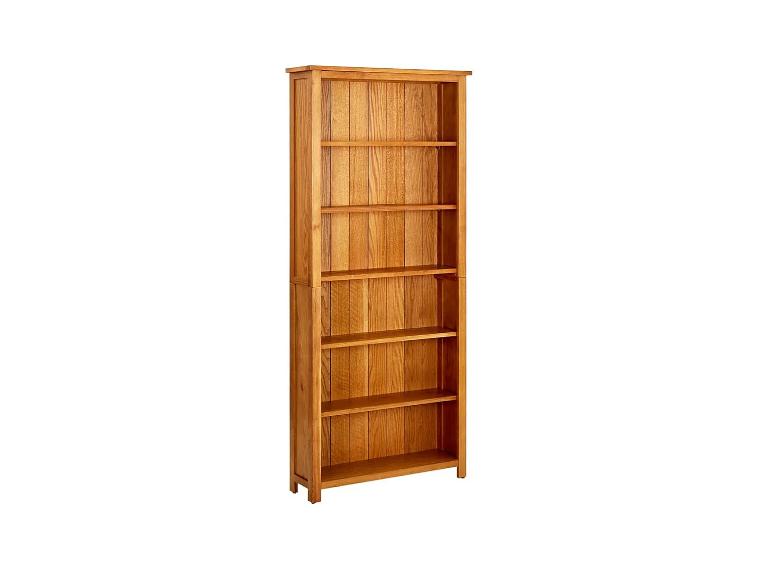 Bibliothèque à 6 étagères 80x22,5x180 cm Bois de chêne massif