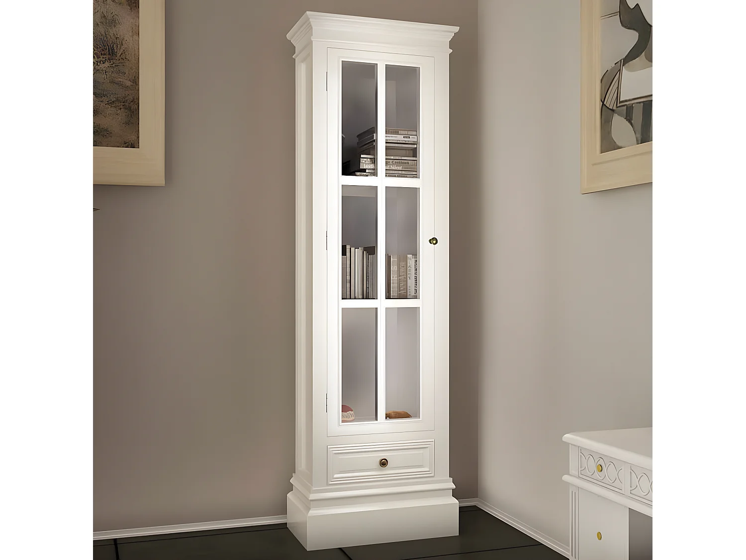 Meuble de bibliothèque avec 3 étagères Blanc Bois