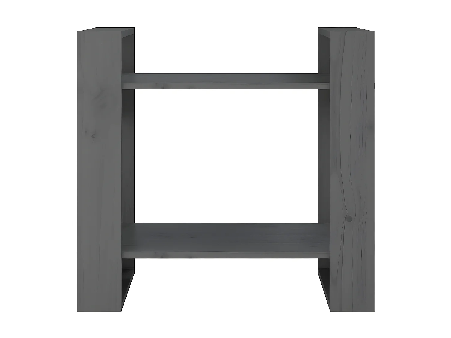 Bibliothèque/Séparateur de pièce Gris 60x35x57 cm Pin solide