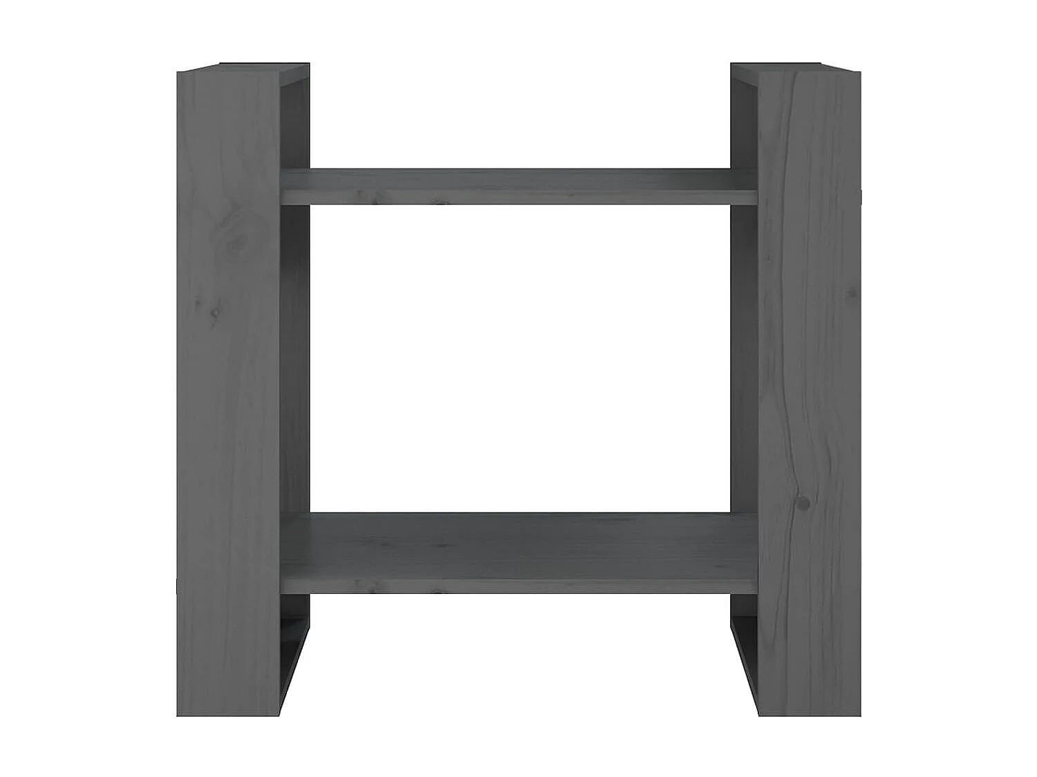 Bibliothèque/Séparateur de pièce Gris 60x35x57 cm Pin solide