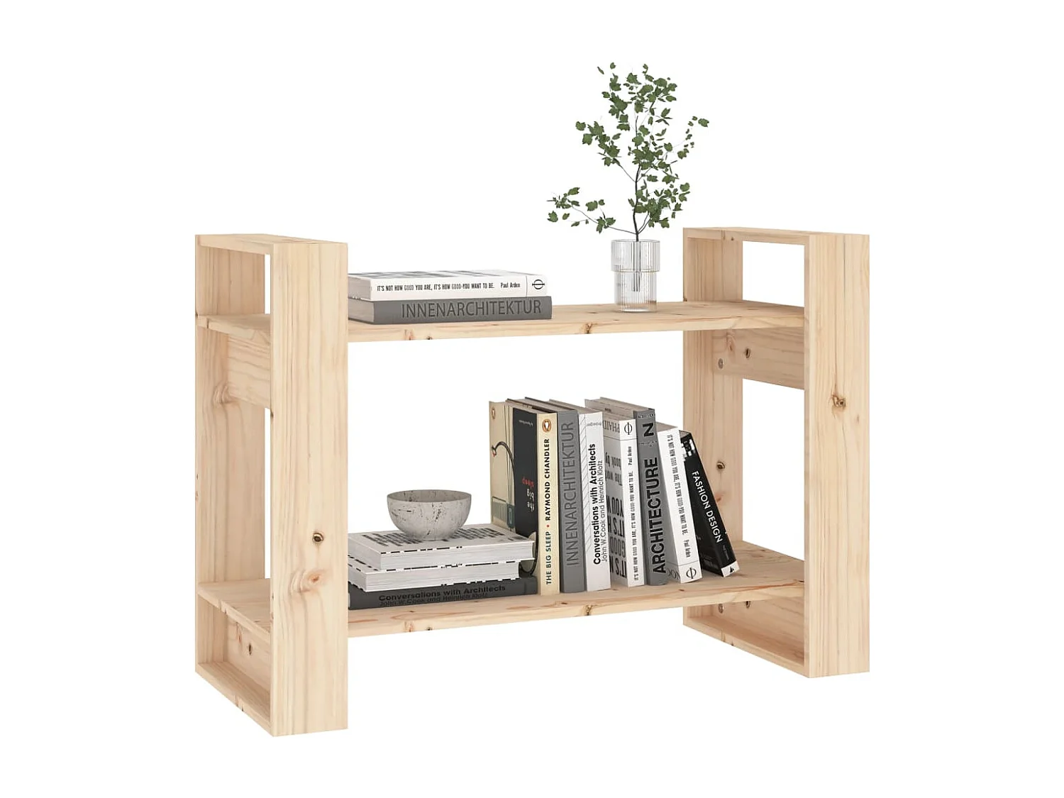 Estante/divisória 80x35x56,5 cm madeira de pinho maciça