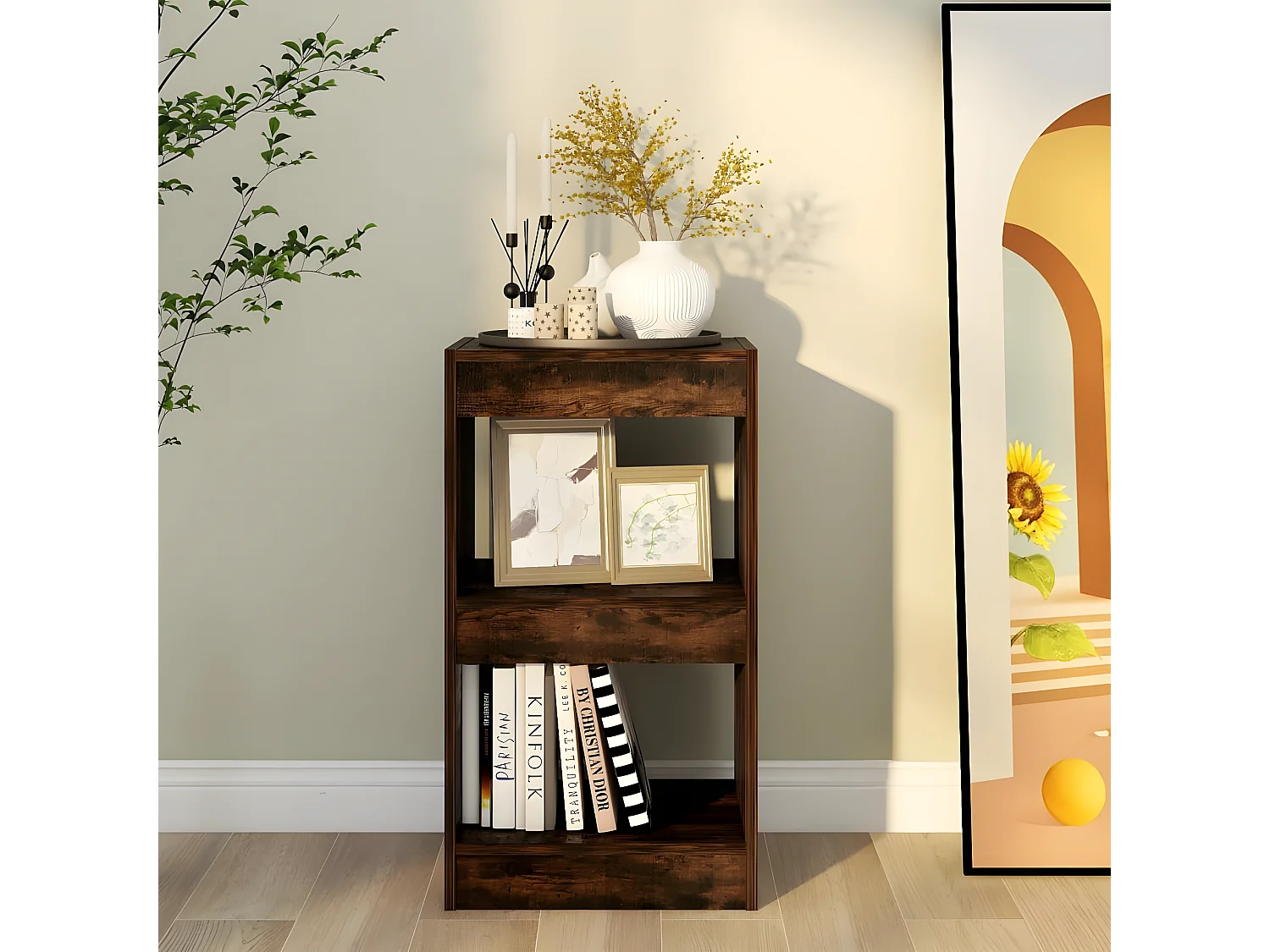 Estante/divisória 40x30x72 cm cor carvalho fumado