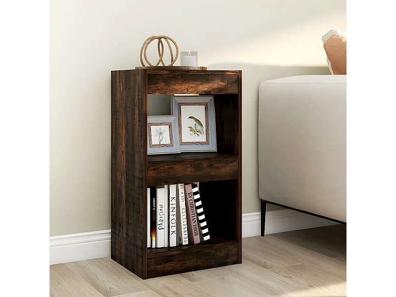 Bibliothèque/Séparateur de pièce Chêne fumé 40x30x72 cm