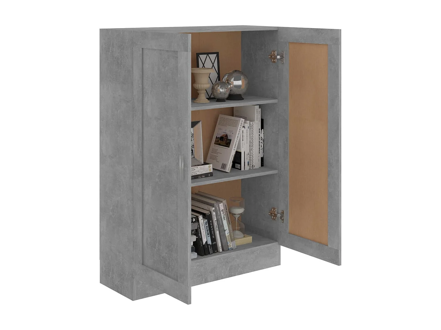 Bibliothèque Gris béton 82,5x30,5x115 cm Aggloméré