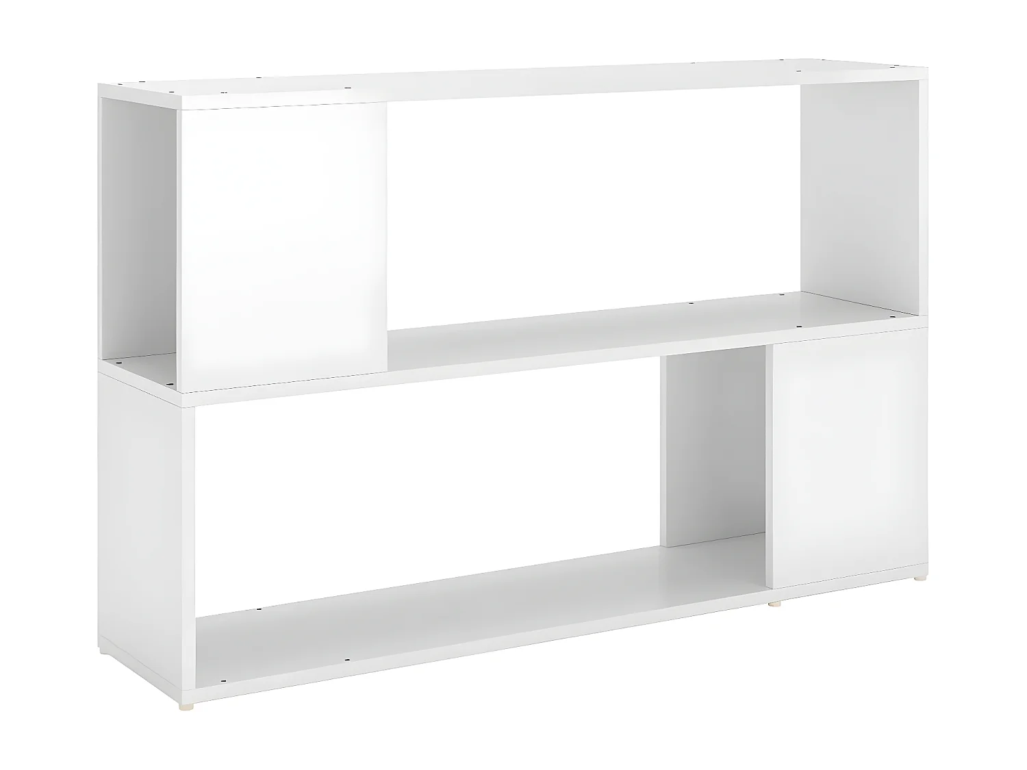 Bibliothèque Blanc brillant 100x24x63 cm Aggloméré