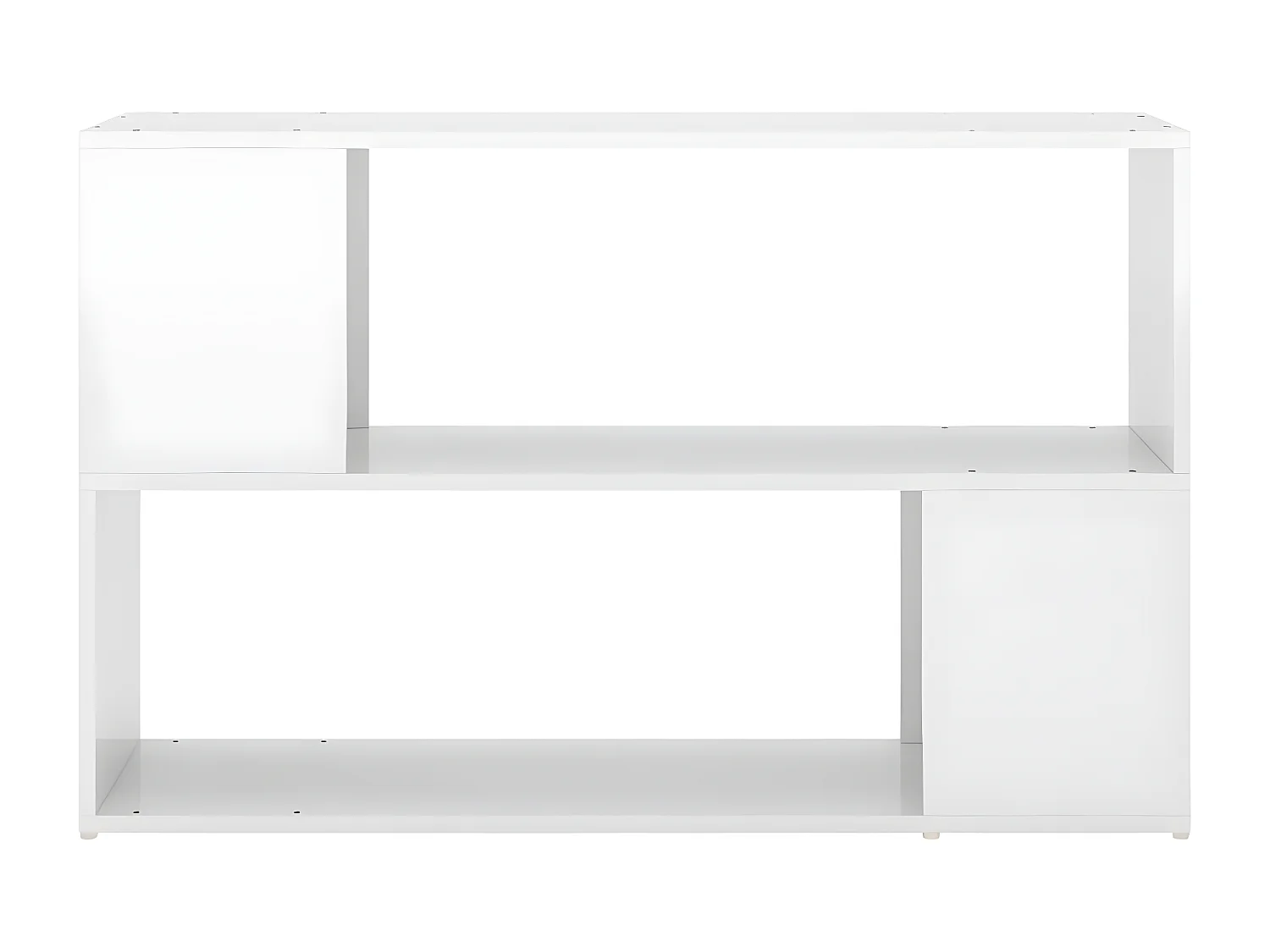 Bibliothèque Blanc brillant 100x24x63 cm Aggloméré