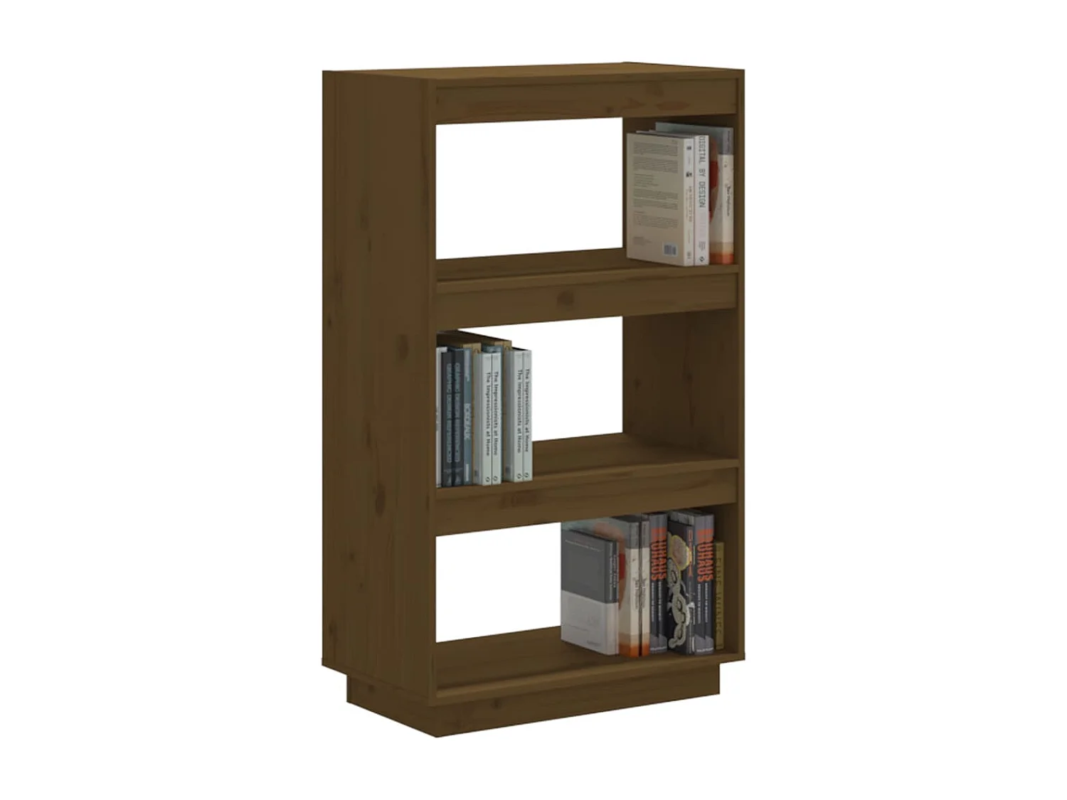 Bibliothèque/Cloison Marron miel 60x35x103cm Bois de pin solide