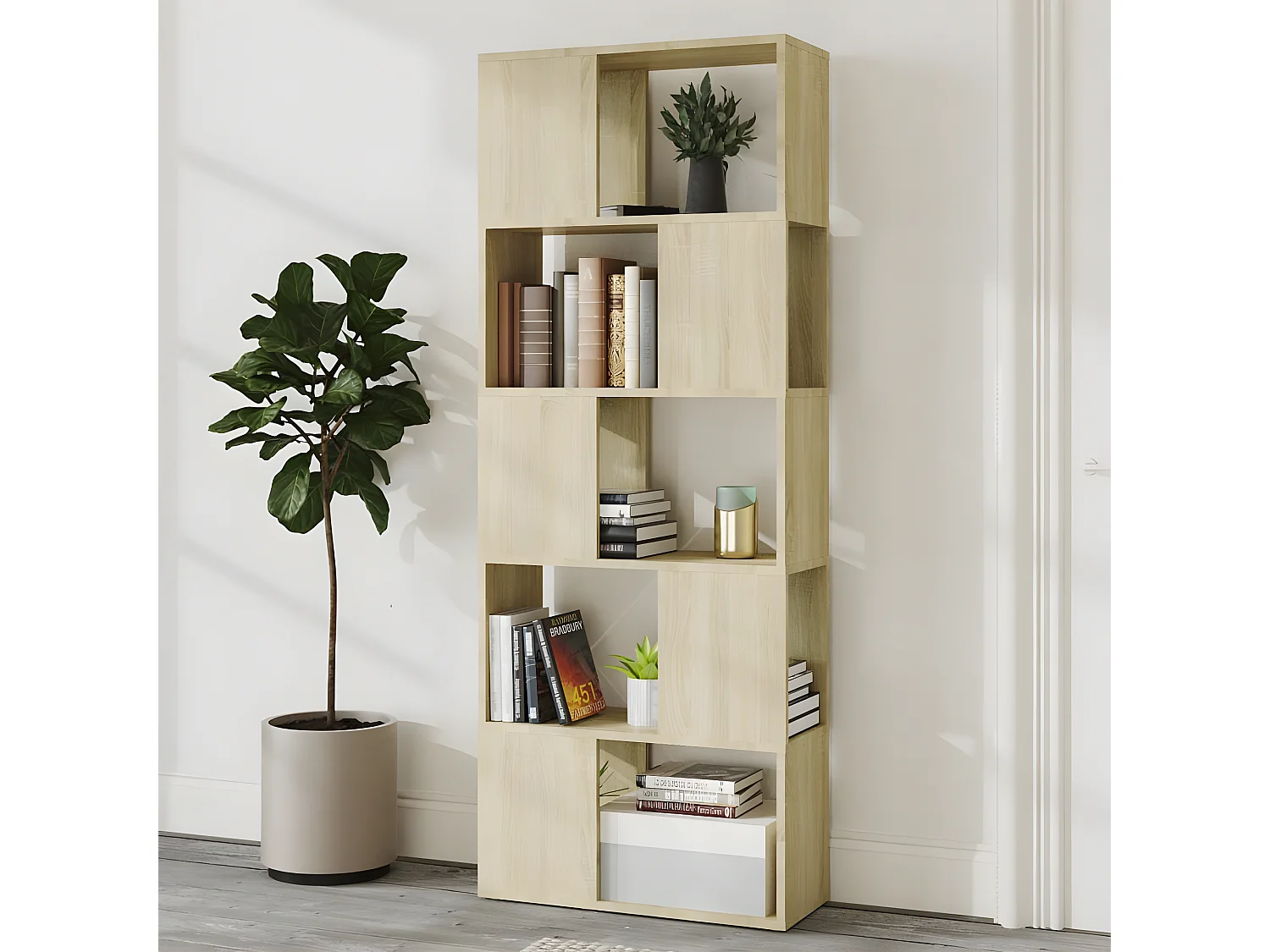 Bibliothèque/Séparateur de pièce Chêne Sonoma 60x24x155 cm