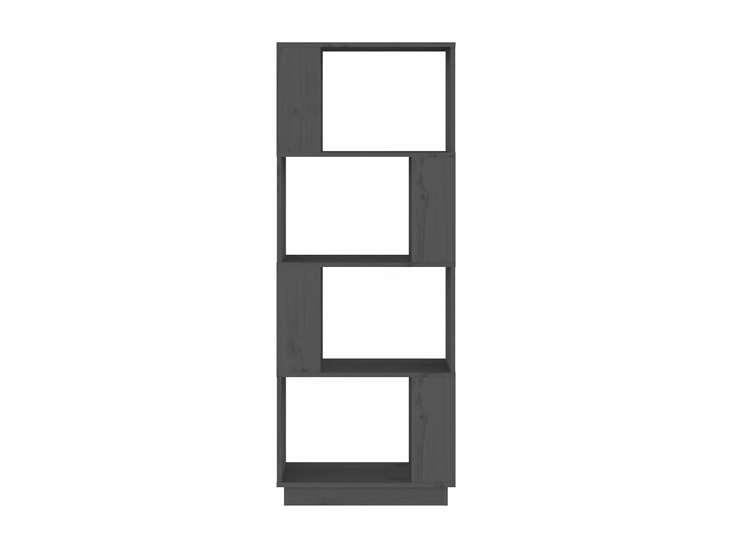 Bibliothèque/Séparateur de pièce Gris 51x25x132 cm Pin solide