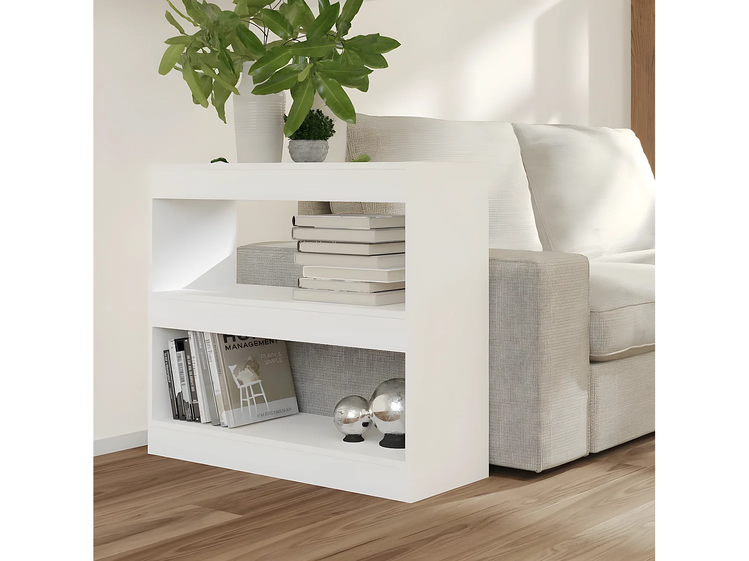 Bibliothèque/Séparateur de pièce Blanc 80x30x72 cm