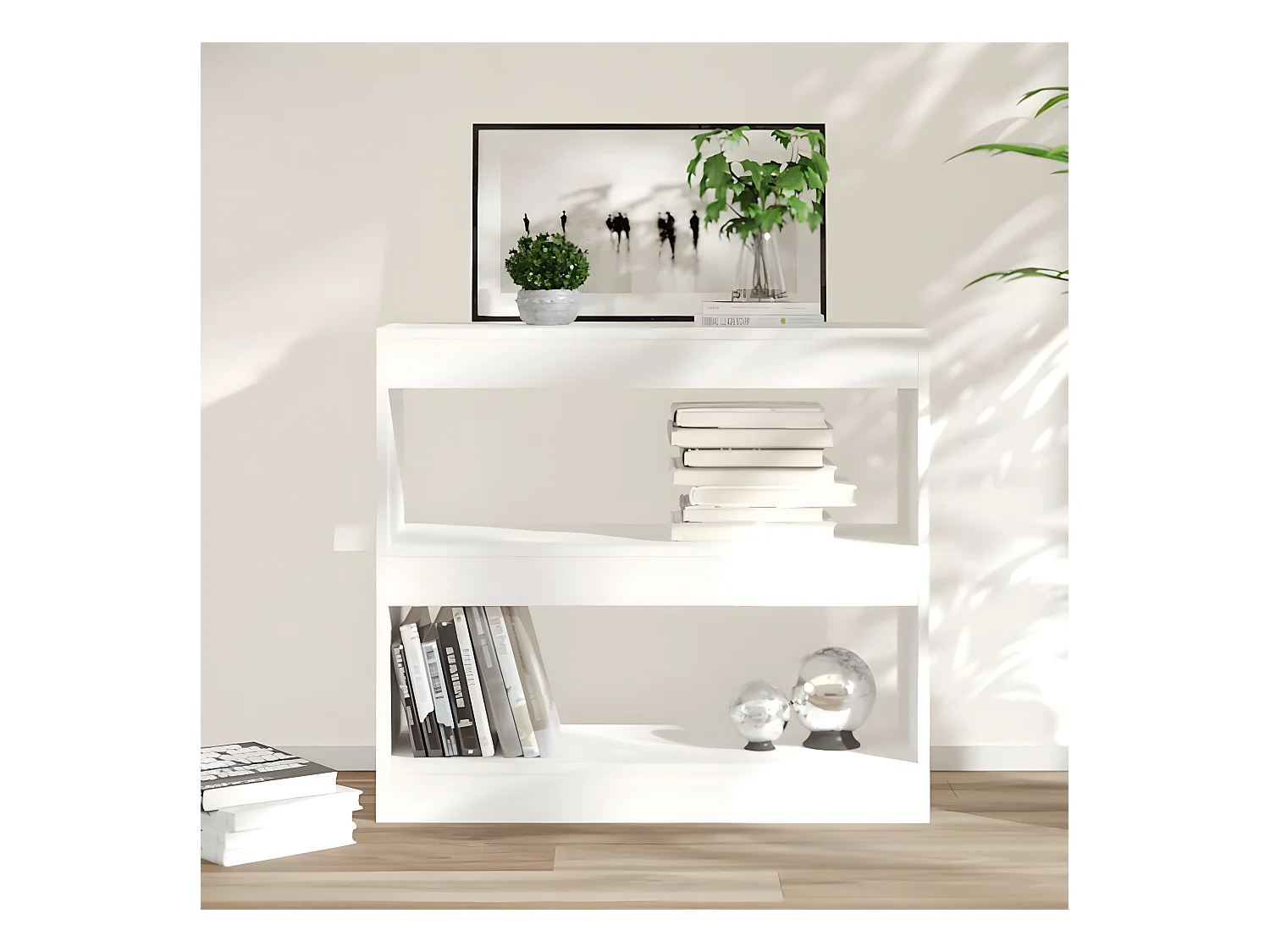 Bibliothèque/Séparateur de pièce Blanc 80x30x72 cm