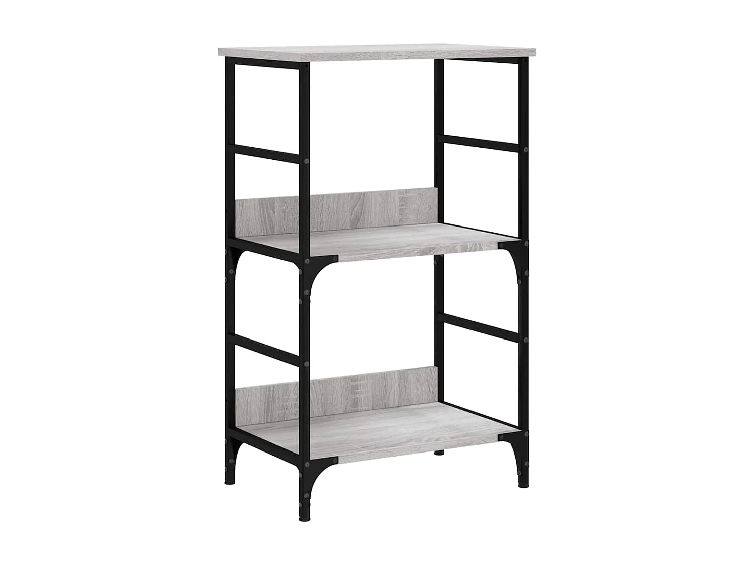 Boekenrek 50x33x82 cm bewerkt hout grijs sonoma eikenkleurig