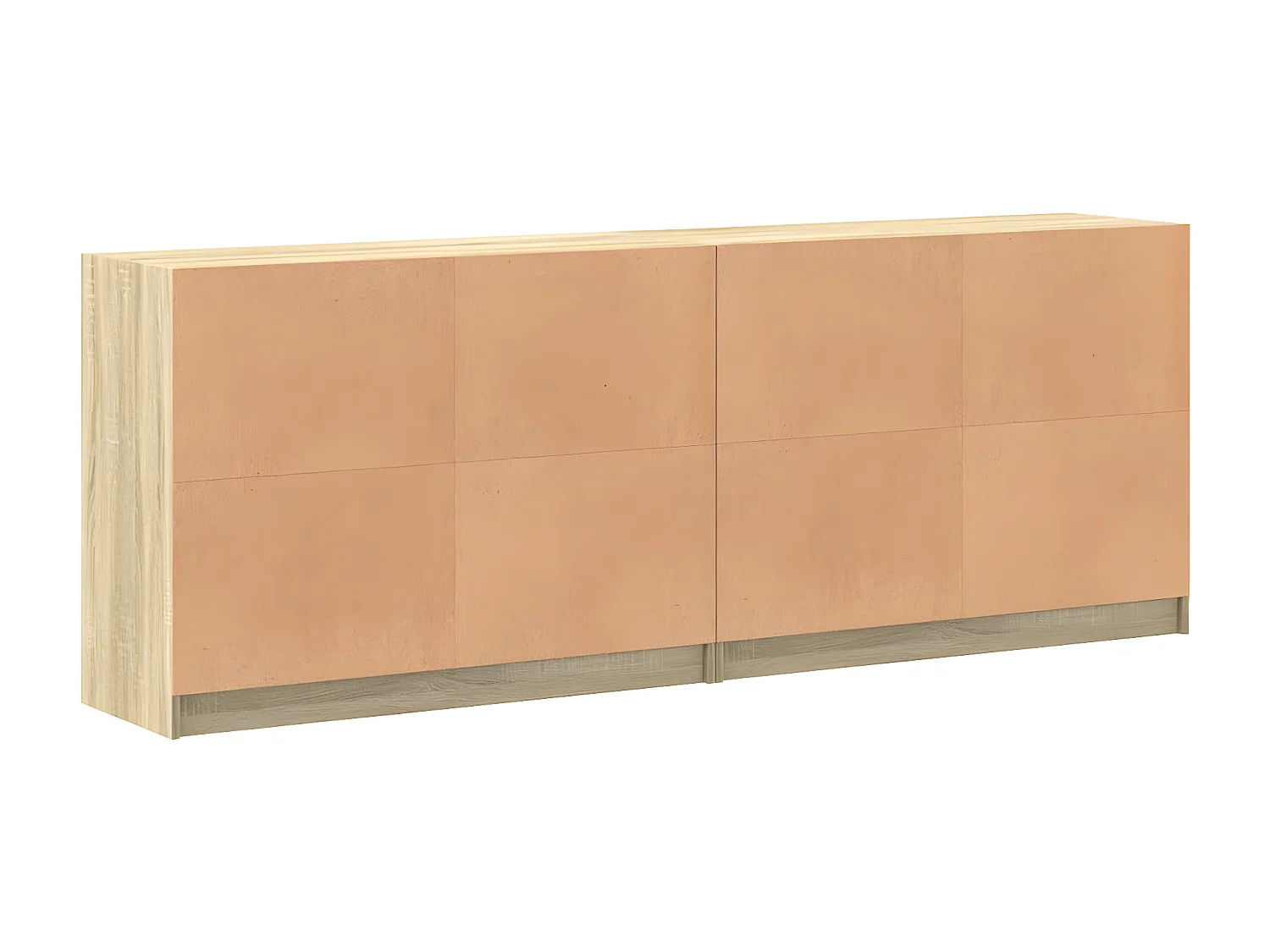 Bibliothèque avec portes chêne sonoma 204x37x75 cm