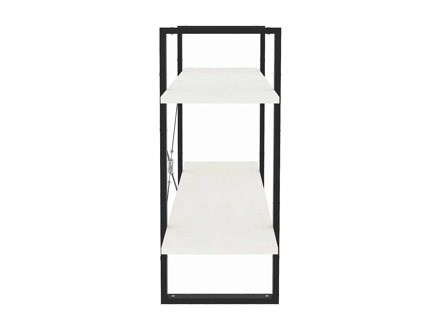 Bibliothèque à 2 niveaux Blanc 100x30x70 cm Bois de pin massif