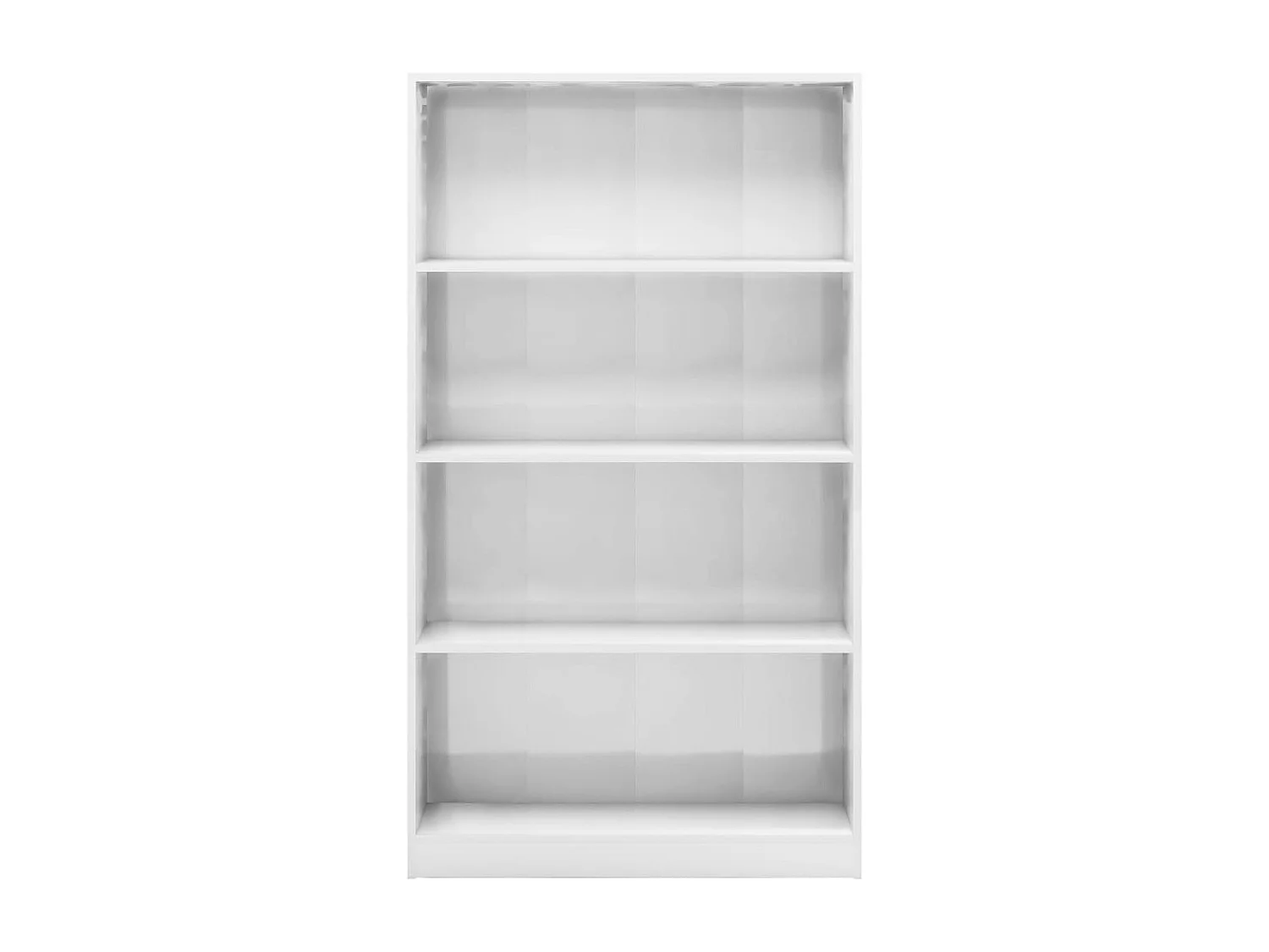 Estante 4 prateleiras 80x24x142cm contrapla. branco brilhante