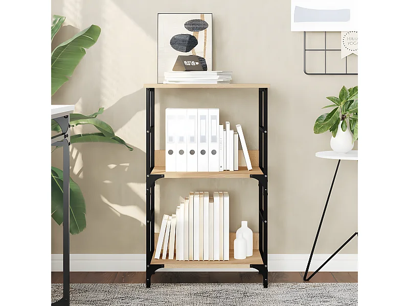 Bibliothèque chêne sonoma 50x33x82 cm bois d'ingénierie