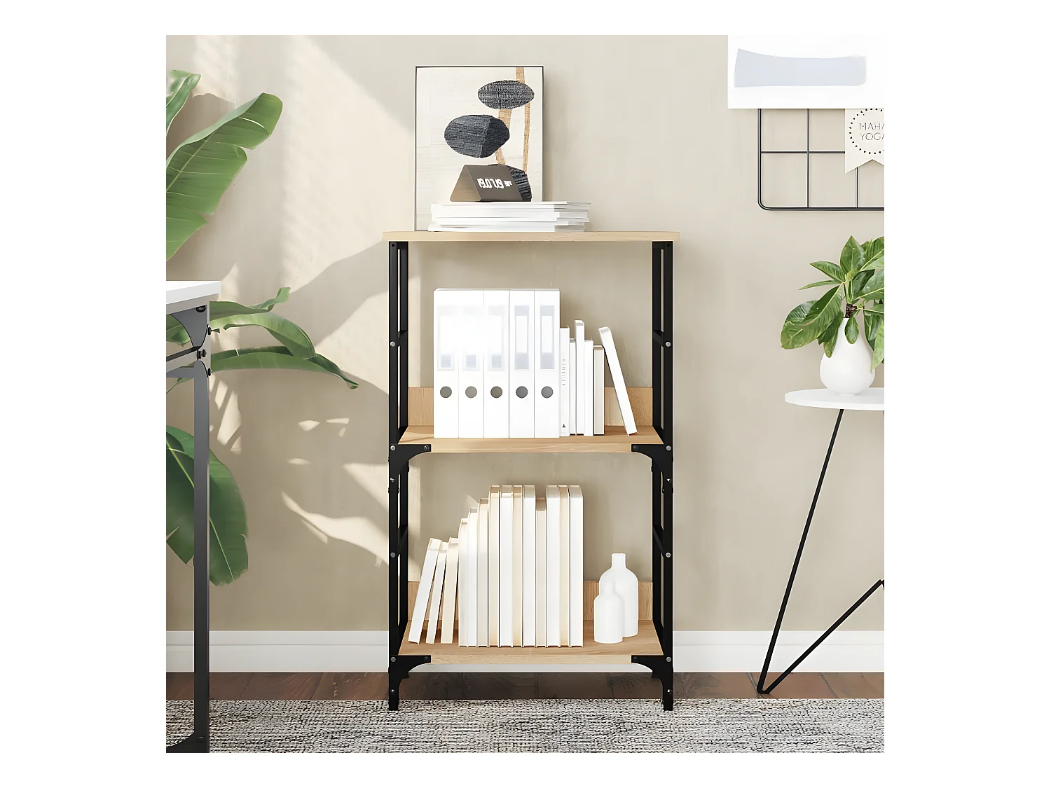 Estantería de madera de ingeniería roble Sonoma 50x33x82 cm