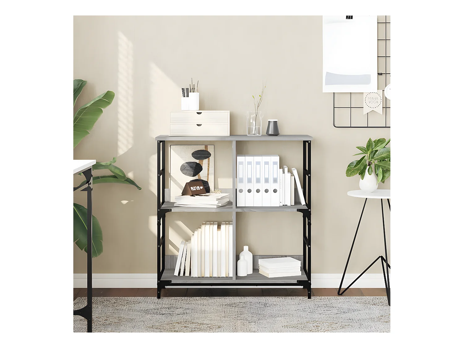 Bibliothèque sonoma gris 78,5x33x82 cm bois d'ingénierie
