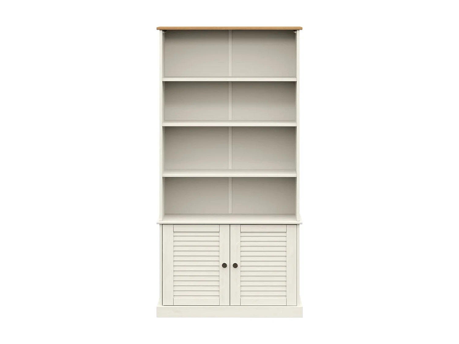 Bibliothèque VIGO blanc 85x35x170 cm bois massif de pin