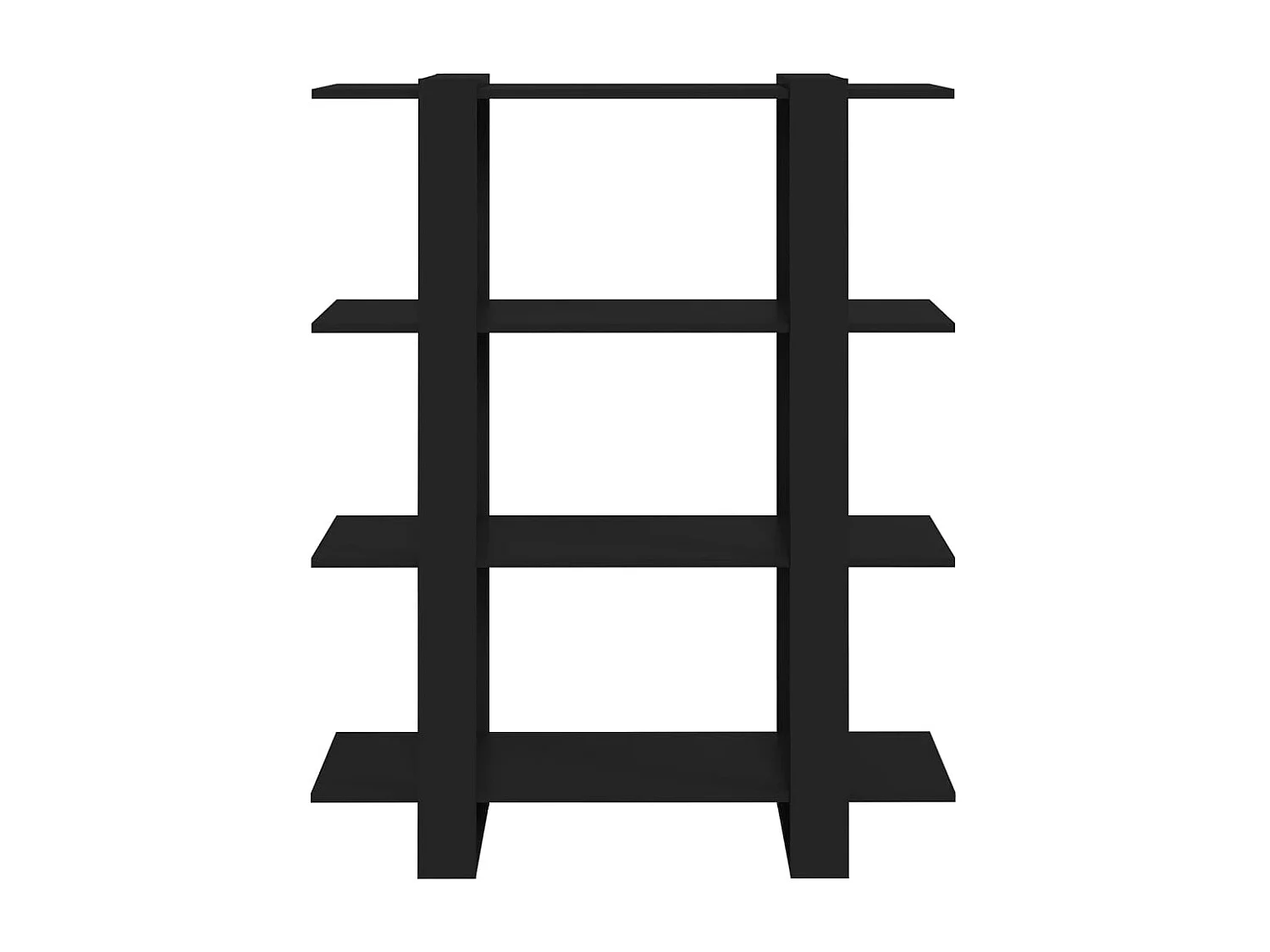 Bibliothèque/Séparateur de pièce Noir 100x30x123,5 cm