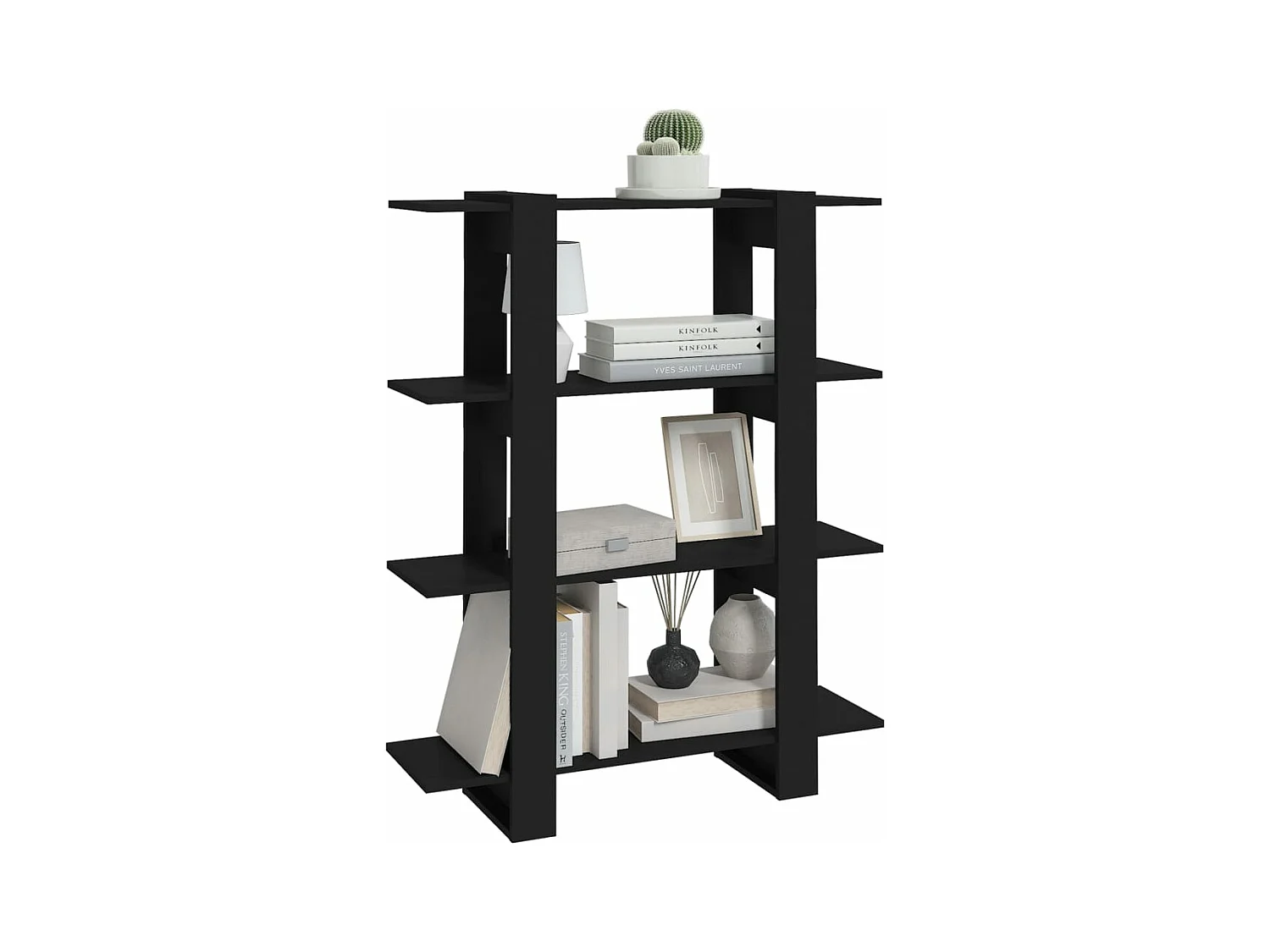 Bibliothèque/Séparateur de pièce Noir 100x30x123,5 cm