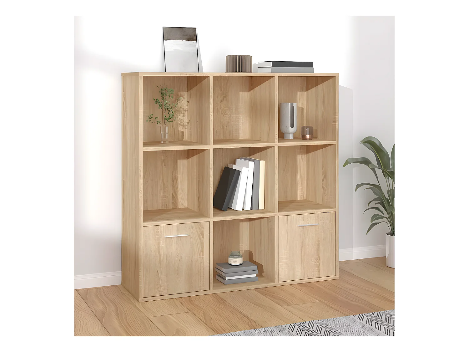 Bibliothèque Chêne sonoma 98x30x98 cm Aggloméré