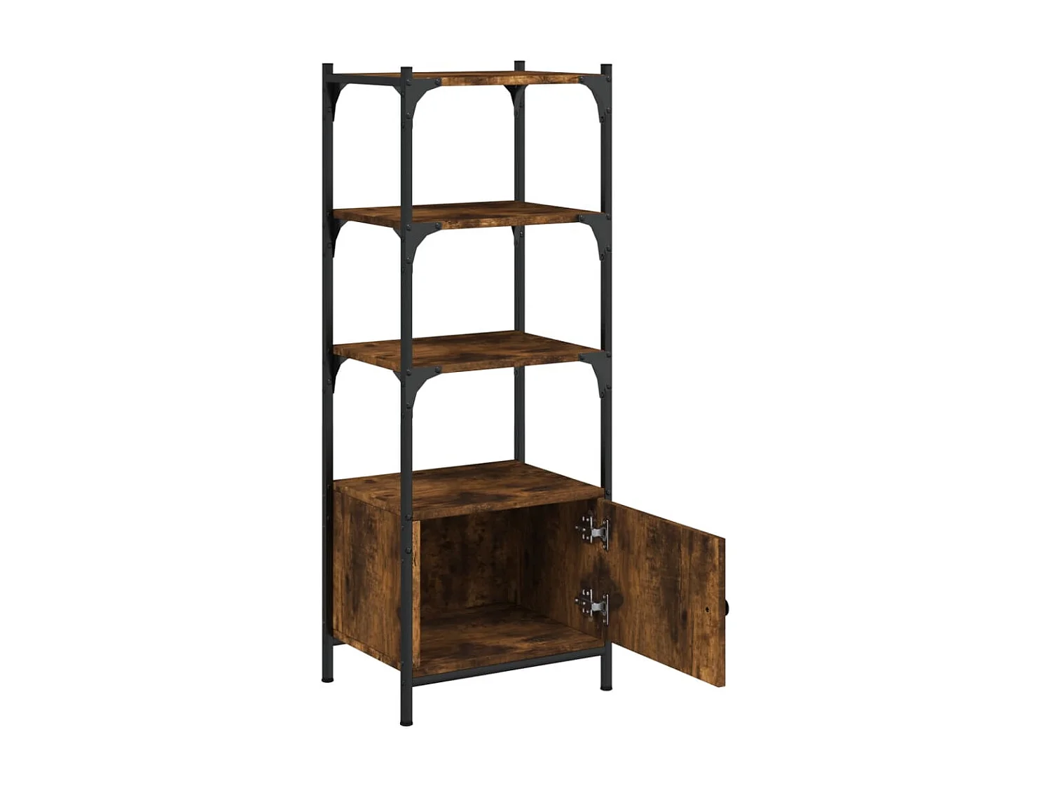 Librería 3 estantes madera ingeniería roble humo 41x30x109,5 cm