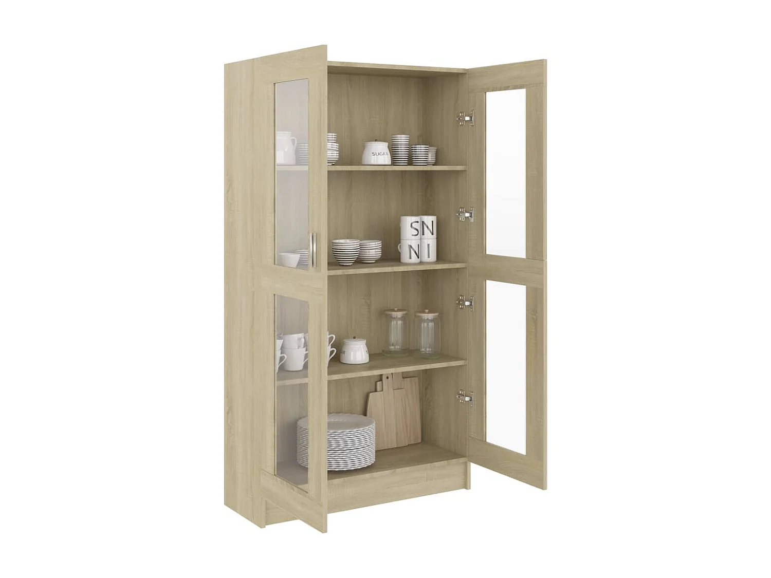 Armoire à vitrine Chêne sonoma 82,5x30,5x150 cm Aggloméré