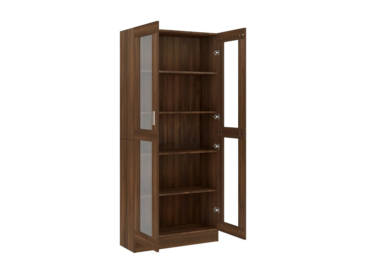 Vitrine 82,5x30,5x185,5 cm derivados madeira carvalho castanho