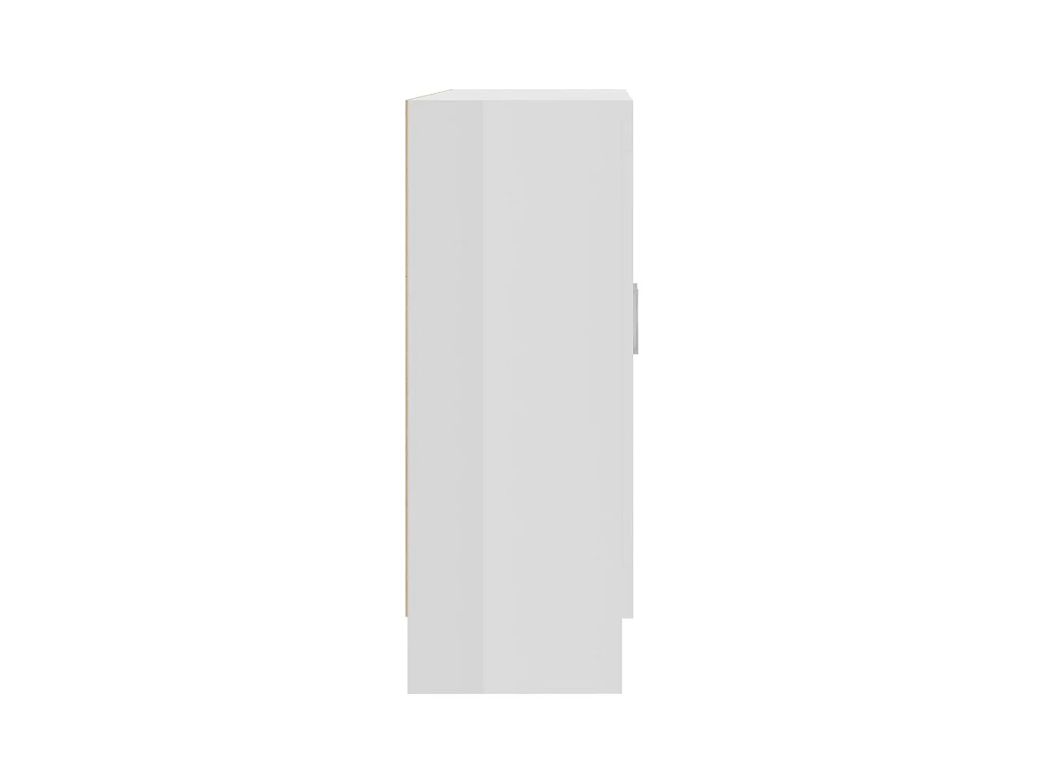 Armário vitrine 82,5x30,5x80 cm contraplacado branco brilhante
