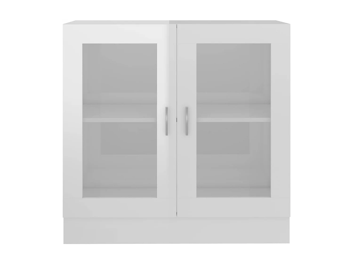 Armário vitrine 82,5x30,5x80 cm contraplacado branco brilhante