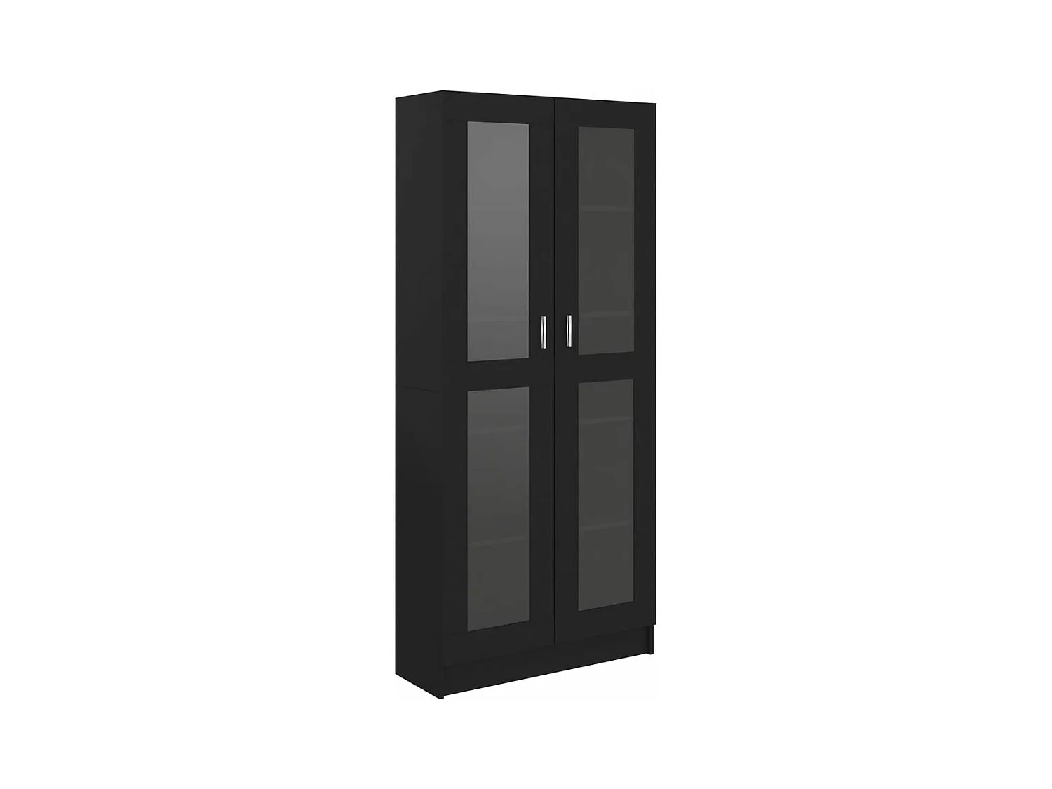 Armoire à vitrine Noir 82,5x30,5x185,5 cm Aggloméré