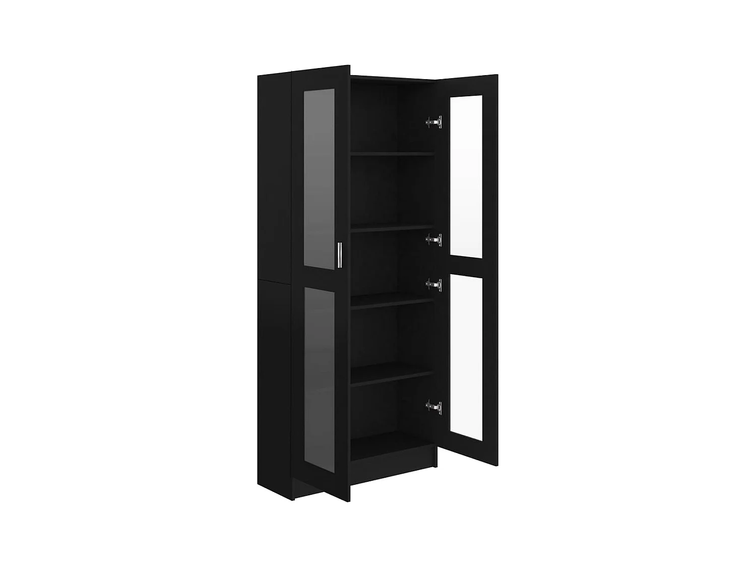 Armoire à vitrine Noir 82,5x30,5x185,5 cm Aggloméré