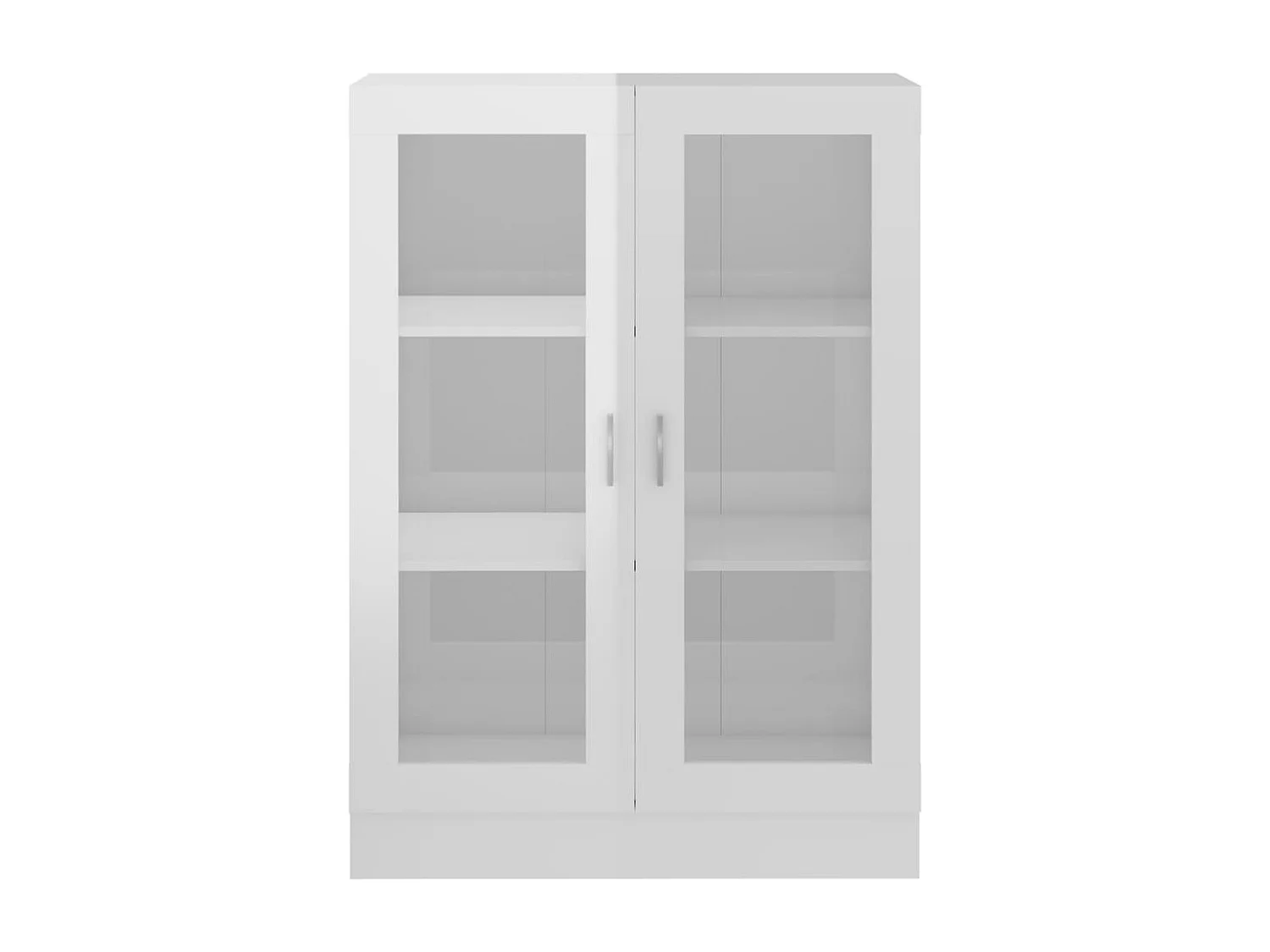 Armário vitrine 82,5x30,5x115 cm contraplacado branco brilhante
