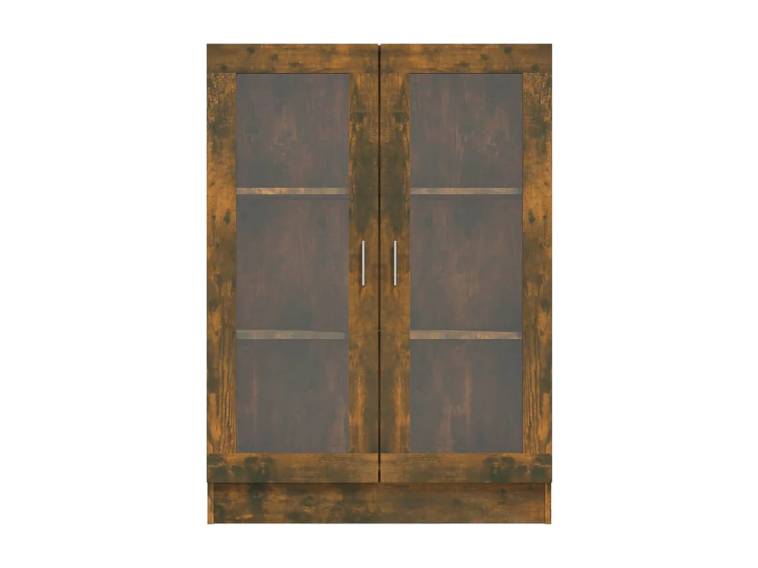 Vitrinekast 82,5x30,5x115 cm bewerkt hout gerookt eikenkleurig