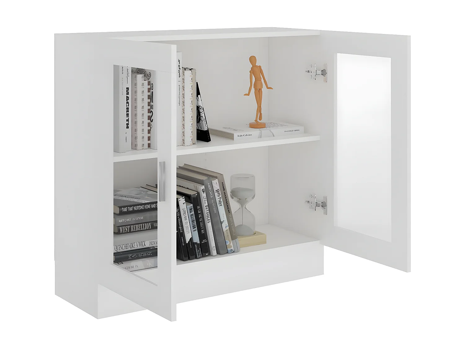 Armoire à vitrine Blanc 82,5x30,5x80 cm Aggloméré