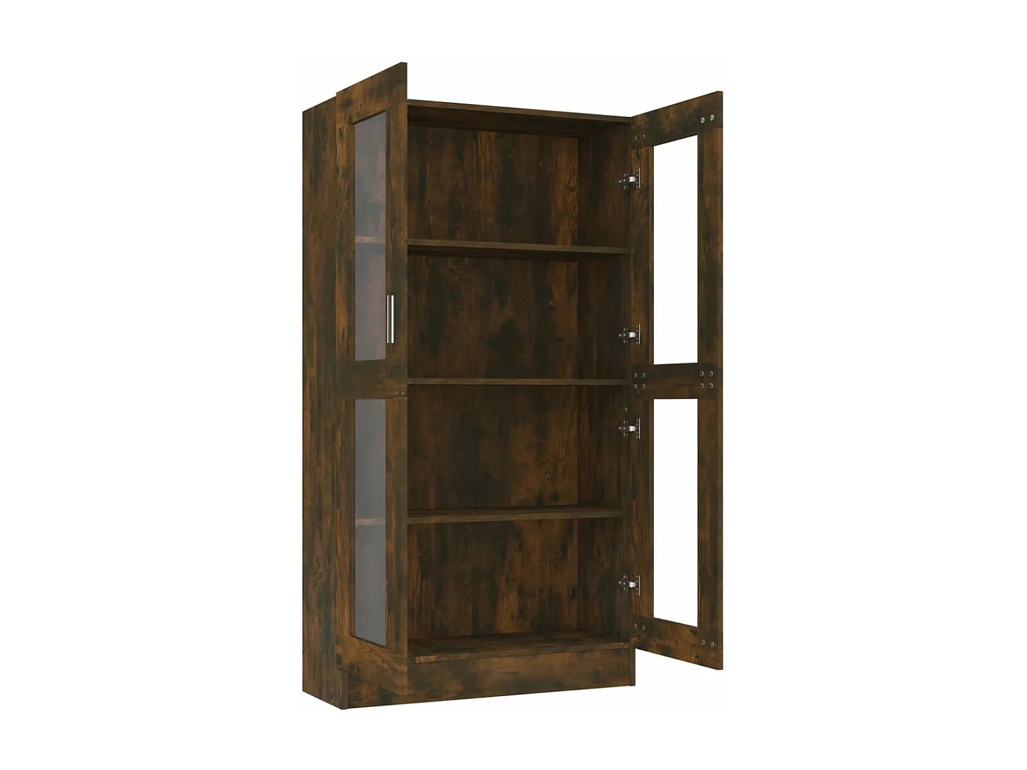 Armoire à vitrine Chêne fumé 82,5x30,5x150 cm Bois d'ingénierie