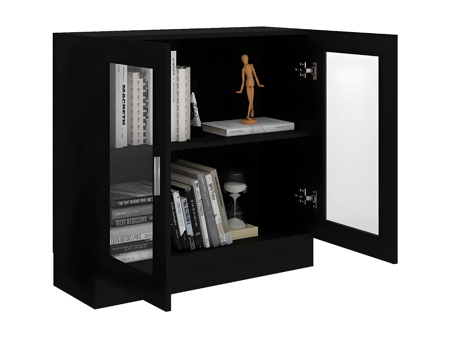 Armoire à vitrine Noir 82,5x30,5x80 cm Aggloméré